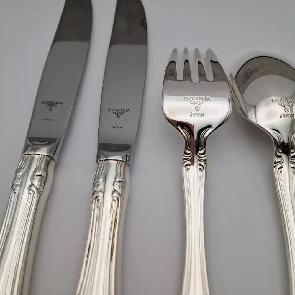 Gorham Valcourt Silverplate 5 Piece Place Set Flatware Japan No Place Fork!